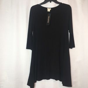 NWT Black Casual Dress 3/4 Sleeve with Pockets